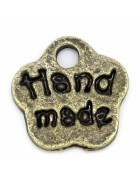 Подвеска металлическая цветок Hand Made 8 мм. Цвет бронза