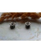 Бусины Pandora Style в форме короны металлические со стразами