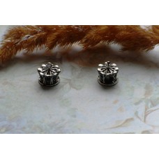 Бусины Pandora Style в форме короны металлические со стразами